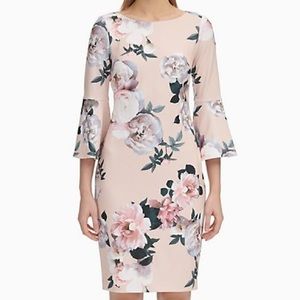 Calvin Klein | Floral Bell Sleeve Sheath Dress 20W